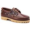 Jam Scarpe da barca da uomo, classiche, a 3 occhielli, in pelle marrone, marrone, 44 EU