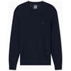 Armani Exchange Icon Project, Emboidered Logo Maglione, Navy Scuro, XXL Uomo
