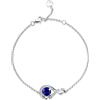 Gemlanto Bracciale in Argento Sterling 925 Infinity Creato con Zaffiro Blu Settembre Birthstone Link Bracciali per Donna Figlia Laurea Compleanno Anniversario Gioielli Regali per Sua Mamma