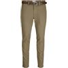 JACK & JONES Jpstmarco Franco Chino W Belt, Nero, 33W x 32L
