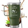 Maverton Bicchiere termico con manico 600ml - Borraccia termica con cannuccia - Tazza termica verde - Tazza personalizzata acciaio inox - Per viaggio accessori utili - Idee regalo donna compleanno