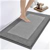 DOMUSTEX Tappetino da Bagno 60 x 90 cm, Antiscivolo, Lavabile, per Doccia, Vasca e Pavimento