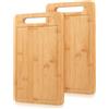 But the cow 2 Pz Tagliere in Bambu per Cucina, Tagliere da Cucina in Legno, Taglieri in Legno con Scanalature per Succo di Carne, Snack, Frutta, Verdura, Regalo per Casa Appartamento (30 x 20 cm)