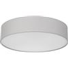 REV Lampada da soffitto - Lampada da soffitto per soggiorno, camera da letto e cucina, rotonda, 50 cm, con paralume in tessuto in stile vintage, grigio