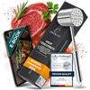 Brendo Batticarne Premium in Acciaio Inox Massiccio I Doppia Superficie con Lato Piatto & Dentato per Tutti i Tipi di Carne I + Ricettario E-Book I Lavabile in Lavastoviglie I Martello per Cotoletta