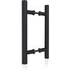 JUBEST - Set di maniglie scorrevoli per porta di granaio, 30,5 cm, colore: Nero opaco