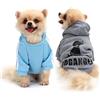QiCheng&LYS Felpa cane Abbigliamento per cani Maglioni cani Comodo,Traspirante e caldo XS-XXL (2 Grigio/Blu, XS)