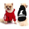 QiCheng&LYS Felpa cane Abbigliamento per cani Maglioni cani Comodo,Traspirante e caldo XS-XXL (Nero/Rosso, L)
