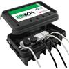 DRiBOX - Scatola di connessione elettrica da esterno resistente alle intemperie IP55, per luci di Natale, timer, cavi di prolunga, bobine e trasformatori (Medio, Nero)