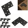 SZYILIDA 8 Pz Staffe Angolari Piatta, Squadrette Angolari Piastre Staffa Piatta Forata per Legno, L Staffa Angolare Piatte, Supporto Piastre di Giunzione per Riparazione Fissaggio Mobili, 76x76x38 mm