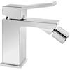 MAMMOLITI Marco Mammoliti | Miscelatore Rubinetto Bidet Monocomando Biblos Cromo in Ottone con Piletta Click Clack Inclusa, Rubinetto Squadrato, 15,3x14,8x5cm