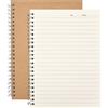 Fodlon 2 PCS Quaderni A5, Spirale Diario Quaderni, Quaderno Foderato, 100 Pagine / 100 Gsm Blocco Note Taccuino Appunti, Copertina Kraft Quaderno per Bambini, Donne, Ragazze, Ragazzi, Ricette, Matematica.