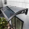Generico Copertura moderna in policarbonato grigio, tenda da sole per finestre, pensilina per porte d'ingresso, tenda da sole per veranda, tenda da sole, copertura per finestra esterna antipioggia
