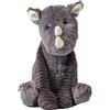 LES DÉGLINGOS Ptipotos by Peluche Grobisou Il rinoceronte grigio - Peluche originale - Doudou ideale fin dalla nascita, regalo per nascita, peluche morbido - grigio, 26 cm