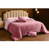 Viterbo Biancheria Piumone Trapunta In Morbido E Soffice Coral Cinigliata Double Face Con 2 Cuscini Made In Italy (Cipria/Rosa, Matrimoniale, (260x260CM))