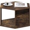 Furinno SIMPLE DESIGN Tavolino da caffè, tavolino da caffè moderno esagonale con ripiano aperto, tavolino laterale verticale o orizzontale, Pino ambrato