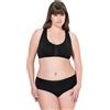 Ulla Popken Bustier da Allattamento con Chiusura Anteriore Nero 105D 842928100-105D