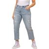 Ulla Popken 7/8-Boyfriend-Jeans Jeans, Light Blue, 58 Donna