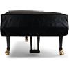 TOOSOAR Copertura Impermeabile per Pianoforte a Coda,Copertura Antipolvere per Pianoforte a Grana di Litchi, Decorazione di Accessori,Nero,160cm