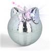 Silvergear Hello Kitty - Sfera da discoteca per feste con effetto specchio, luce da discoteca per cameretta dei bambini e compleanno, 25 x 25 x 27 cm, mini sfera da discoteca decorativa per interni ed esterni