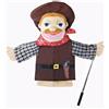 LOMTRATS Burattini teatrali per bambini,include insegnante,poliziotto,pirata,detective,ecc.con bocche aperte mobili,perfetti per raccontare storie,insegnare,regali per festival,1 pezzo con joystick