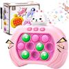 Pipihome Fidget Toys Pop It Elettronico, Gioco Quick Push Bubble Game Squeeze Toys Pulsante Puzzle Game Giocattoli Divertenti Regalo Per Bambini E Adulti Bubble Stress, Coniglio