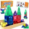 Juvanovo Costruzioni Magnetiche per Bambini, 26 Pezzi Piastrelle Magnetiche da Viaggio, Magnetic Tiles, Giochi Blocchi Magnetici, Giocattoli Educativo Montessori per Ragazzi e Ragazze