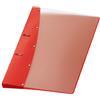 VELOFLEX - Raccoglitori A4, raccoglitori ad anelli Diamond, 2 anelli, rosso | Parte anteriore trasparente, superficie Diamond, altezza di riempimento 20 mm, per circa 200 fogli di carta da 80 g