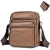 SPAHER Borsello Tracolla Uomo in PU Pelle con Portafoglio Marsupio Uomo Tracolla in Pelle Borsa Tracolla Uomo Piccola Borsa a Spalla da Lavoro Crossbody Bag Casuale Messenger per Ufficio Viaggio