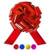 Üka - Fiocco Regalo XXL. Diametro di 40 cm. Fiocco per Regalo Gigante per Auto, Bicilette ed Elettrodomestici. Design Automontante e Riutilizzabile. Fiocco Regalo Grande in Rosso Metallizzato.