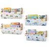 decalsweet Libreria da Parete per Bambini in Legno, Set di 4 Porta Libri per Cameretta, 40 cm Mensole da Parete con Dinosauro, Mensole per Cameretta per Libri e Giocattoli Libreria Montessoriana