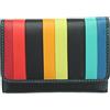 Visconti Santorini Portamonete in Pelle Collezione HALKI con Protezione RFID STR3 Nero Multi