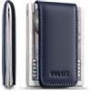 VULKIT Fermasoldi Magnetico Sottile Porta Biglietti da Visita in Pelle Porta Banconote Forte Magnete può Contenere 15 Banconote Piegate