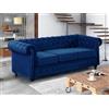 Vente-unique-Divano CHESTERFIELD 3 posti in velluto Blu notte