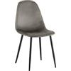 CLP Sedia da Pranzo Imbottita Napier, Sedia da Cucina con Schienale e Struttura in Metallo Nero, Sedia Imbottita Fino a 150 kg, Colore:Antracite, Materiale:Velluto