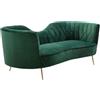 Vente-unique PASCAL MORABITO-Divano 3 posti in velluto Verde scuro - ADELE di Pascal Morabito