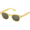 KISS DEPP ICONIC Occhiali da Sole Uomo Donna - Stile Moscot Vintage Indossati da Johnny Depp - Montatura con Borchiette Metalliche Lenti UV400 (Da Sole UV, GIALLO)