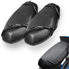 Amacoam Coprisedile universale in pelle, impermeabile, 50 - 80 cm, per la maggior parte delle moto, 2 pezzi