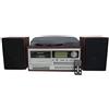 Roadstar HIF-8892D+BT Mini Impianto Stereo Hi-Fi Giradischi 3 Velocità Giri 33/45/78, Radio DAB/DAB+/FM, Lettore CD/CDR/CDRW/CD-MP3, Cassette, Bluetooth, USB/Scheda SD, Telecomando, Legno