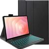 FKQLH Custodia con Tastiera per Samsung Galaxy Tab S11 11'' SM-X730/X736B, QWERTY Layout 7 Colori Retroilluminata Tastiera Bluetooth Rimovibile, Nero