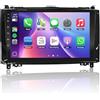 LEXXSON Android 9.0 Carplay Radio per Mercedes-Benz Classe a W169 2004-2012, Classe B W245 2004-2012, Classe V W639 2006-2014 con 9 inch touch screen capacitivo GPS Bluetooth 2G 32G Memory Flash