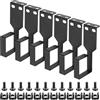 qiwuhai 6 Pz Staffe di Gestione per Cavi Rack Server Verticali, Ganci ad Anello per Gestione Cavo, Gancio con Anello per Armadi Server da Organizzatore Cavi di Rete in Fibra Ottica (100 x 44 x 44 mm)