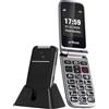 artfone Telefono Cellulare per Anziani a Conchiglia con Tasti Grandi Funzione SOS Schermo da 2.4 Fotocamera Torcia Telefono per Anziani Facile da Usare CF241A 4G LTE