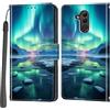 Salanheo Cover per Huawei Mate 20 lite/Maimang 7, Antiurto Flip Case Pelle Libro Portafoglio Custodia con Slot per Schede Magnetica Custodia artico