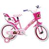 ALTRO Masha e Orso, Bicicletta Bambina, Rosa, Bianco, misura 16