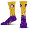 For Bare Feet NCAA EAST CAROLINA PIRATES Spray Zone Crew Sock Team Color Large