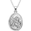 Alexander Castle Collana in argento Sterling con ciondolo a forma di San Giorgio con catenina da 45,7 cm e confezione regalo, smalto, Semplice