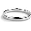 Dankadi bracciale lucidato massiccio in argento 925, 7 mm, 8 mm di larghezza, 60 65 68 mm di diametro, bracciale rigido, piatto, rotondo, semicircolare, liscio, in argento pieno, semplice, stile