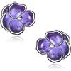 CHIC & ARTSY Orecchini a bottone a forma di fiore in argento sterling 925 Delicati orecchini a forma di fiore per donna Gioielli ipoallergenici per donna
