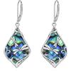 VONALA Orecchini a stella di Davide/streghe/celtiche/conchiglia/croce/libellula/vichinghi in argento Sterling 925 con pietra lunare e abalone, orecchini pendenti, gioielli ebraici irlandesi, regali per